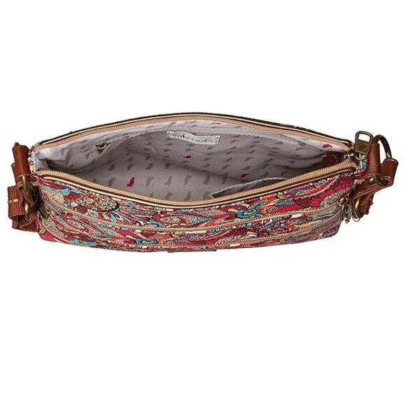 Sakroots Artist Circle Basic Crossbody, Berry - Picture 4 of 6